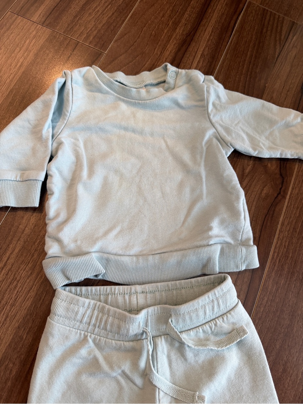 H&M Light Blue Kids Sweatshirt & Joggers Set 2-4 months